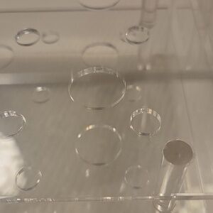 Clear Acrylic Box. Used For Flowers. Can Be Used For Other Things. 9 Holes.